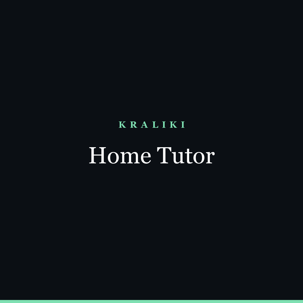 Kraliki Home Tutor — AI learning machine for your family